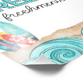 Surf verjaardagsfeestrif — Herschottteken Foto Afdruk (Hoek)