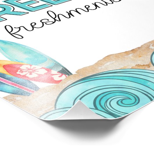 Surf verjaardagsfeestrif — Herschottteken Foto Afdruk (Hoek)