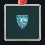 Surf Vilano Beach Florida Metalen Ornament<br><div class="desc">Surf Vilano Beach Florida</div>