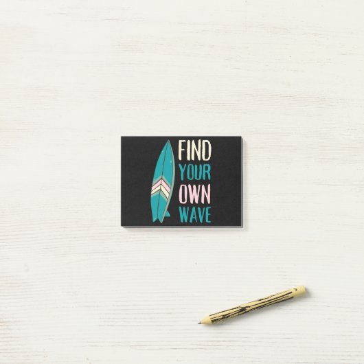 Surf Vind Je Eigen Golfplank Post-it® Notes (Op bureau)