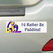 Surf voor opstand-peddel bumpersticker (Op auto)