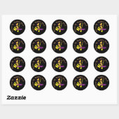 Surf voor opstand-peddel ronde sticker (Vel)