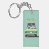 Surf Wagon Road Trip – Retro strandauto Sleutelhanger (Voorkant Links)