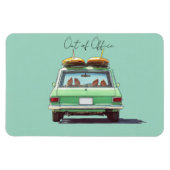 Surf Wagon Roadtrip – Retro Strandauto Magneet (Horizontaal)