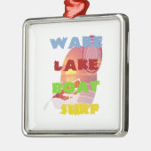 Surf Wake Lake Boat Metalen Ornament (Links)