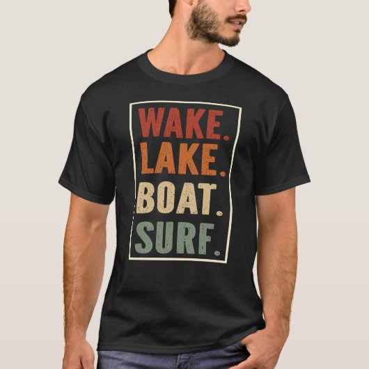 Surf Wake Lake Boat T-shirt (Voorkant)