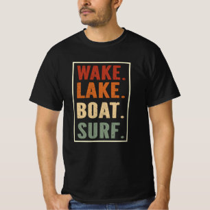 Surf Wake Lake Boat T-shirt