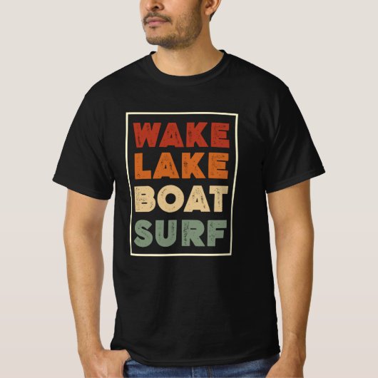 Surf Wake Lake Boat T-shirt (Voorkant)
