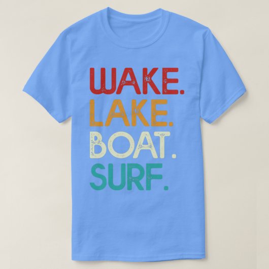 Surf Wake Lake Boat T-shirt (Design voorkant)
