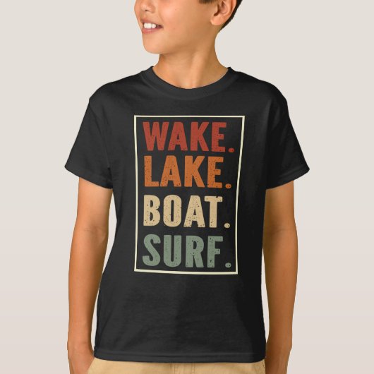 Surf Wake Lake Boat T-shirt (Voorkant)