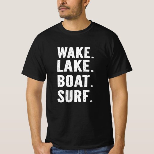 Surf Wake Lake Boat T-shirt (Voorkant)