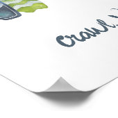 Surf Watercolor Baby Kamer Print Surfplanken (Hoek)