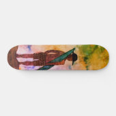 Surf Waterverf Art Skateboard (Horizontaal)