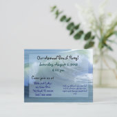 Surf Wave Beach Party-uitnodiging Kaart (Staand voorkant)