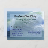 Surf Wave Beach Party-uitnodiging Kaart (Voorkant / Achterkant)