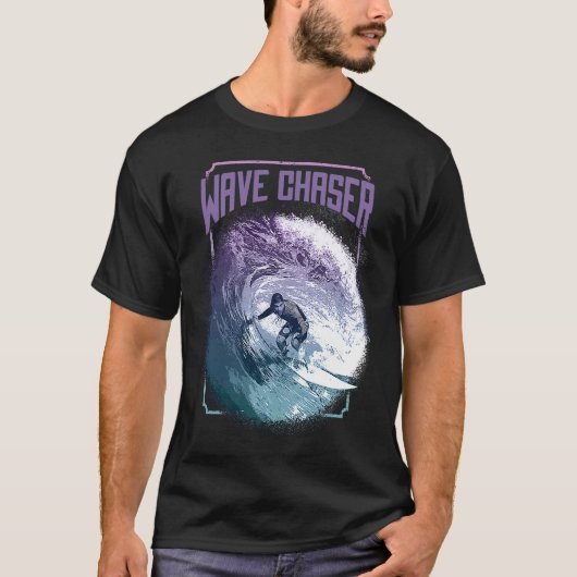 Surf Wave Chaser in actie T-shirt (Voorkant)