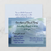 Surf Wave Strandfeest Uitnodiging (Voorkant / Achterkant)