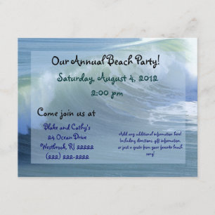 Surf Wave Strandfeest Uitnodiging
