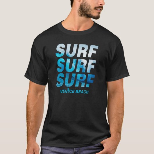 Surf Wave Venice Beach Ocean Surfing California Co T-shirt (Voorkant)