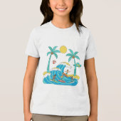 Surf & Waves – Cartoon Beach Boy T-shirt (Voorkant)