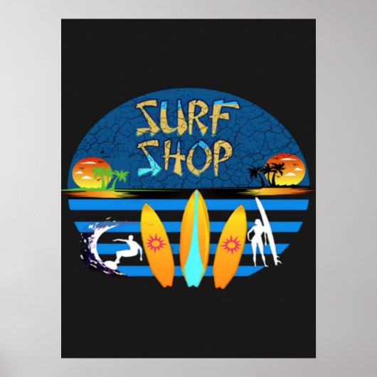 Surf Winkelen Poster (Voorkant)
