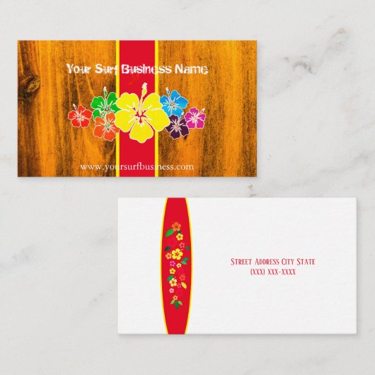 Surf Winkelen Visitekaartje (Voorkant / Achterkant)