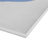Surf Wit Blauw Ovaal Glassnijplank Snijplank (Hoek)