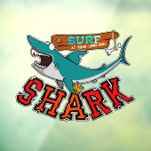 Surf with the shark raamsticker (Vel 3)
