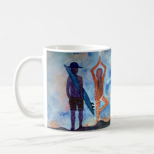 Surf Yoga Romantic Painting White Mok (Links)