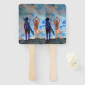Surf Yoga Summer Hand Fans Handwaaier (Voorkant en achterkant)