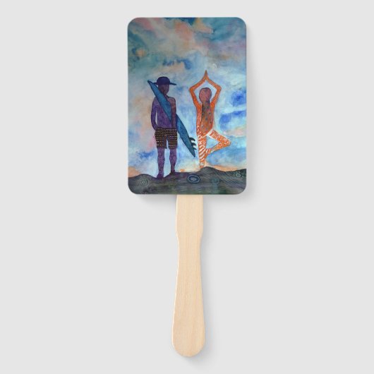 Surf Yoga Summer Hand Fans Handwaaier (Voorkant)
