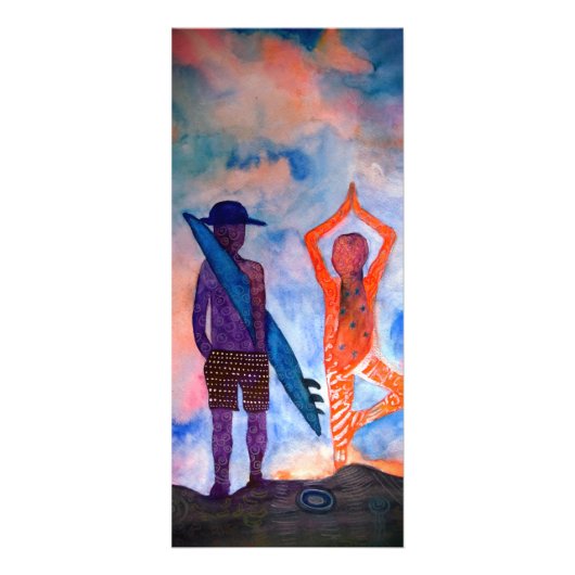 Surf Yoga Summer Rackcard Reclamekaart (Voorkant)