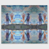 Surf Yoga Zomer Glanzend Wrapping Papier (Vlak)