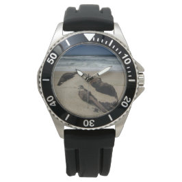 Surf Zand en driftwood West Coast Landscape Beach Horloge