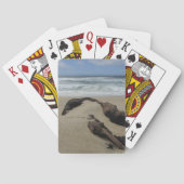 Surf Zand en driftwood West Coast Landscape Beach Pokerkaarten (Achterkant)