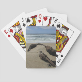 Surf Zand en driftwood West Coast Landscape Beach Pokerkaarten