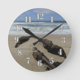 Surf Zand en driftwood West Coast Landscape Beach Ronde Klok