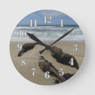 Surf Zand en driftwood West Coast Landscape Beach Ronde Klok