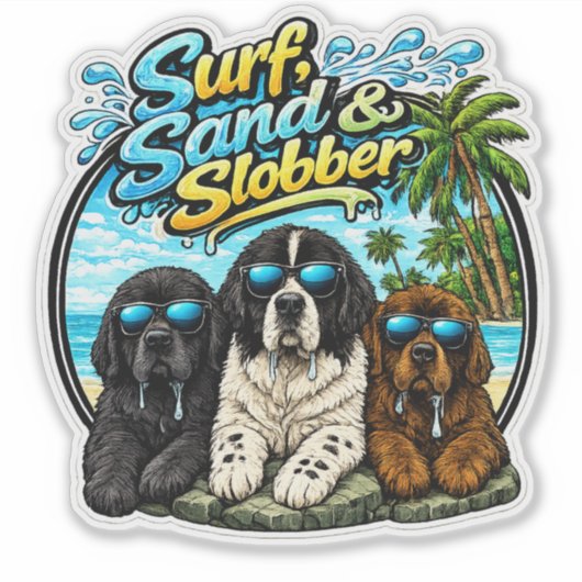Surf Zand en Kwijl Sticker (Voorkant)