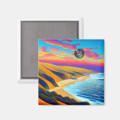 Surf, Zand en Zuma Strandmagneet Magneet (Voorkant / Achterkant)