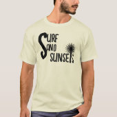 Surf Zand Zonsondergang Beach Vibes T-shirt (Voorkant)