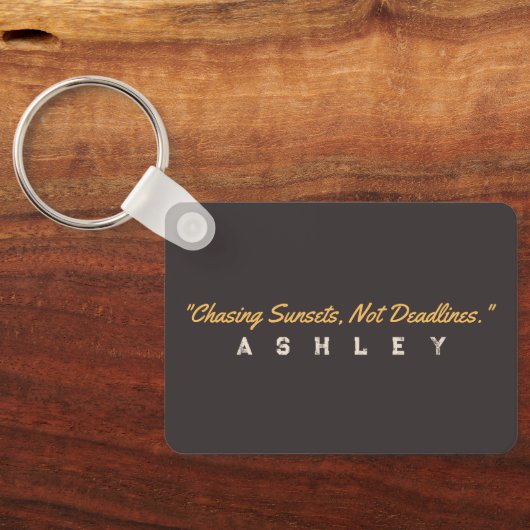 Surf Zand Zonsondergangen Beach Life Palm Tree Sleutelhanger (Achterkant)