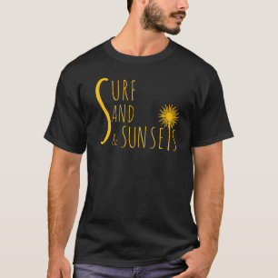 Surf Zand Zonsondergangen Beach Vibes T-shirt
