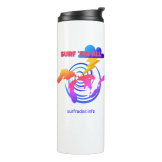 Surf ze allemaal. TLW. Surfen op de Grote Meren Thermosbeker
