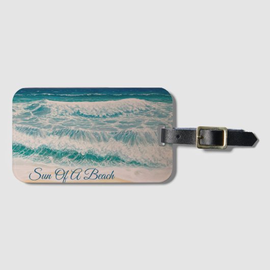 Surf Zee Zon strand Bagagelabel (Voorkant (horizontaal))