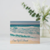 Surf Zee Zon strand Briefkaart (Staand voorkant)