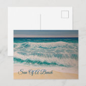 Surf Zee Zon strand Briefkaart (Voorkant / Achterkant)