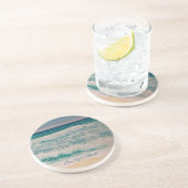 Surf Zee Zon strand Zandsteen Onderzetter (Zijkant)