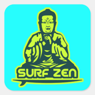 Surf Zen Vierkante Sticker