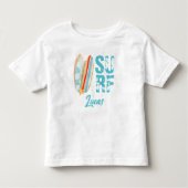 Surf Zomer Strand Jongen Aangepaste Naam Kinder Shirts (Voorkant)